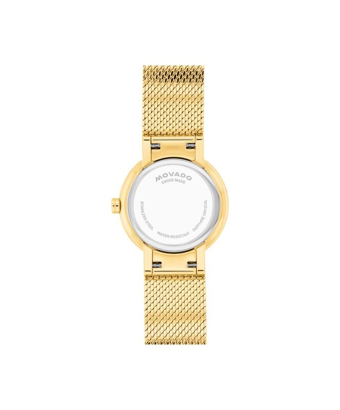 Movado Museum Velura Diamond Bezel Yellow Gold Tone Dial 607934 image number null