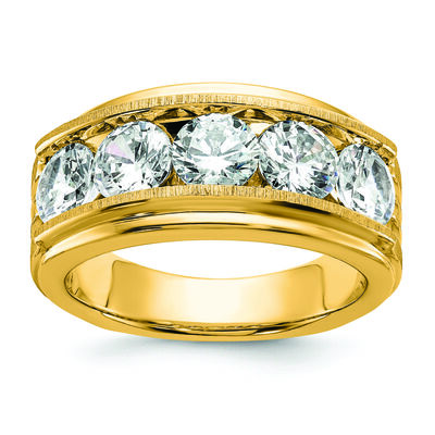 Men's 7/2ctw. Lab Grown Diamond & 14k Yellow Gold Wedding Ring