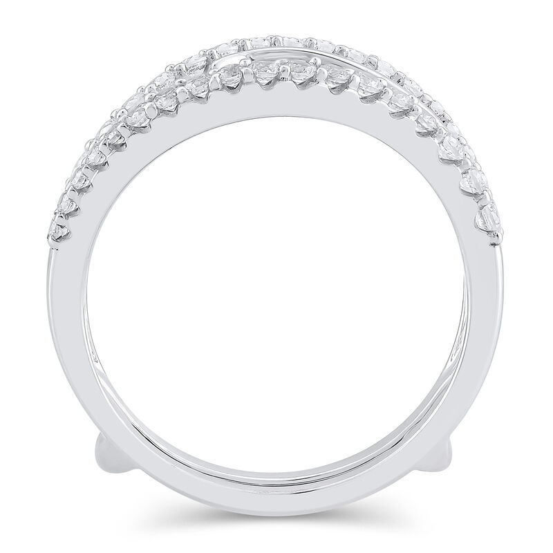 Lab Grown Diamond 1/2ctw. Open Multi Row Enhancer in 14k White Gold image number null