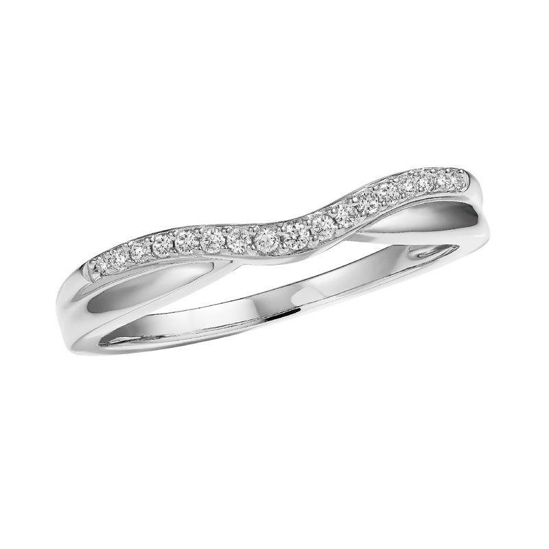 Diamond Contour Band in 14k White Gold image number null