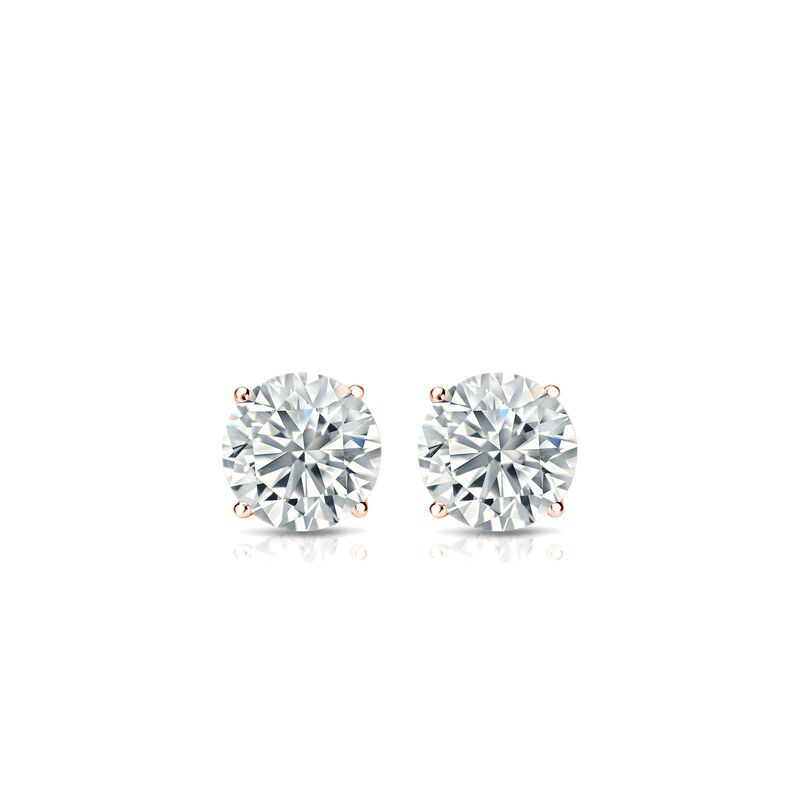 Diamond 1/10ctw. Round Solitaire Stud Earrings (I-J image number null