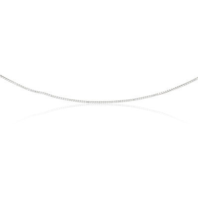 Box Chain 18" in 14k White Gold (0.6mm)
