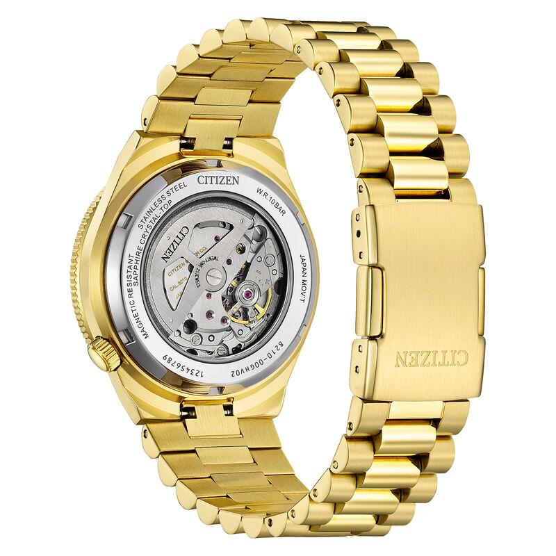 Citizen TSUYOSA Shore Automatic Green Dial Gold Tone NJ0232-53X image number null