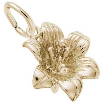 Lily Charm in 10k Yellow Gold