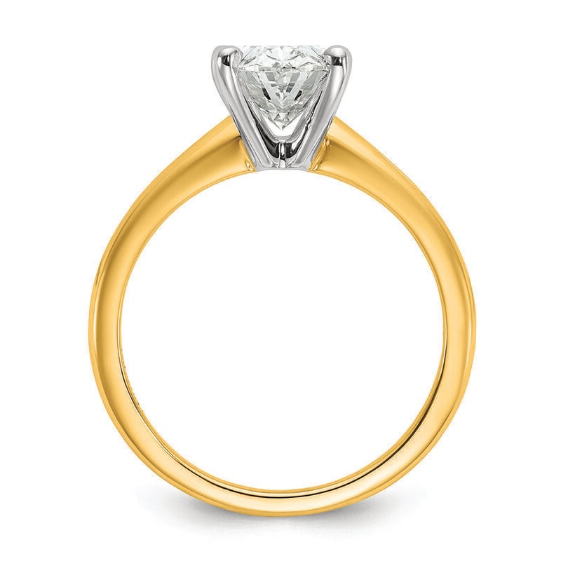 Oval Lab Grown Diamond 2ctw. Solitaire Engagement Ring in 14k Yellow Gold image number null