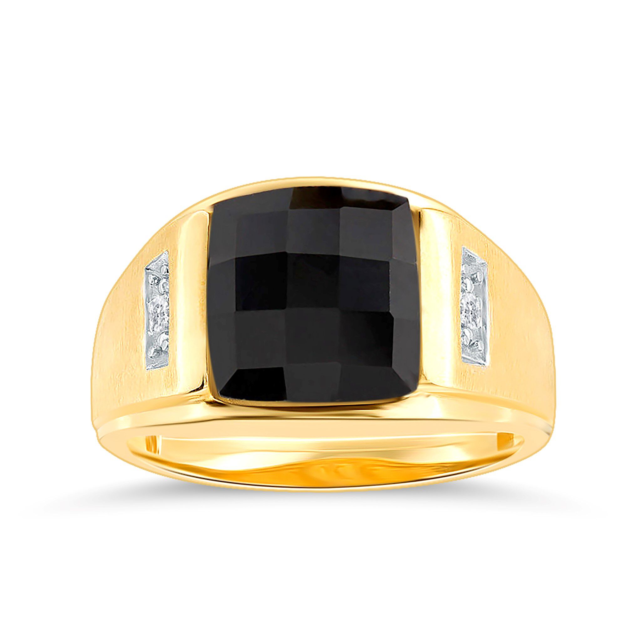 chili black onyx & diamond ring