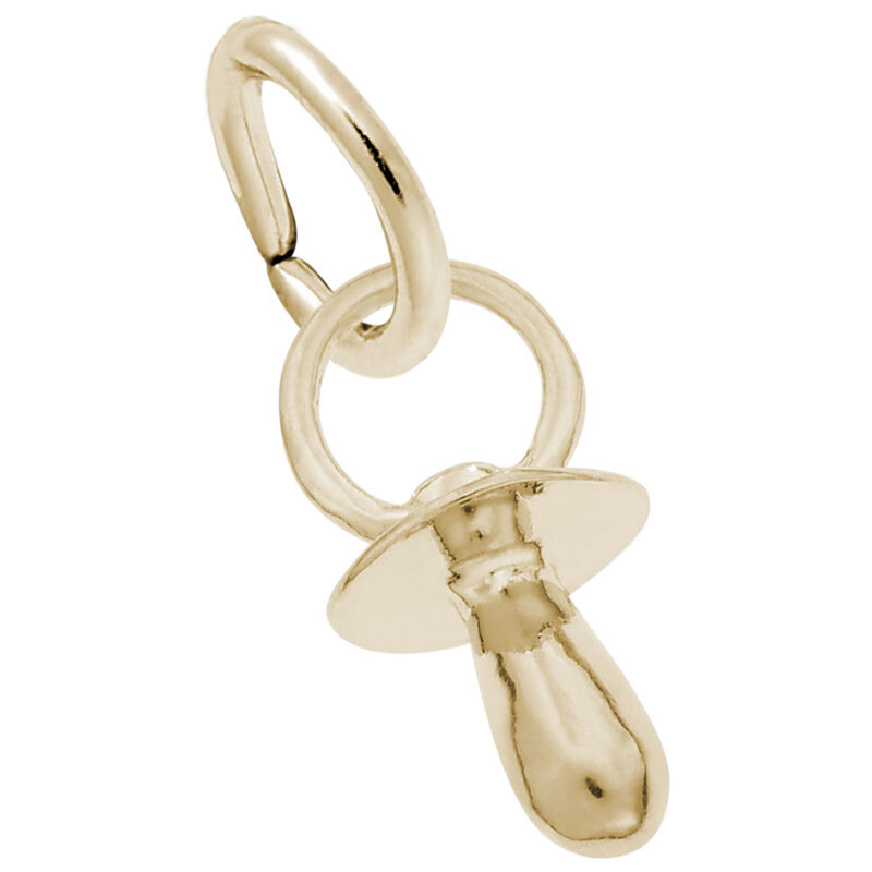 Pacifier Charm in Gold Plated Sterling Silver image number null