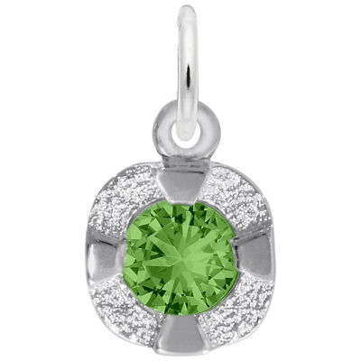 May Birthstone Petite Charm in Sterling Silver