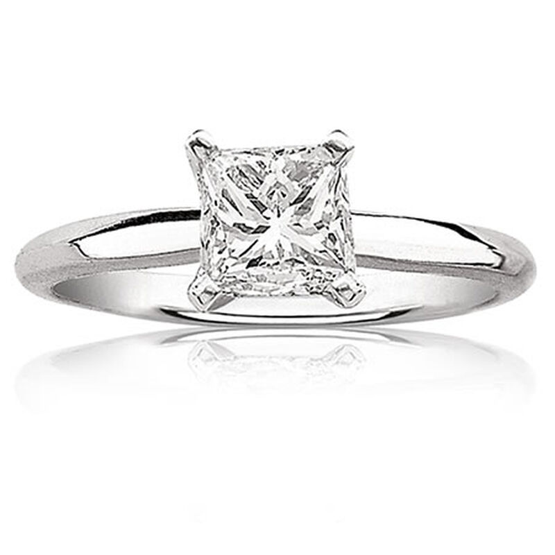 Princess-Cut 1ct. Diamond Solitaire Engagement Ring image number null