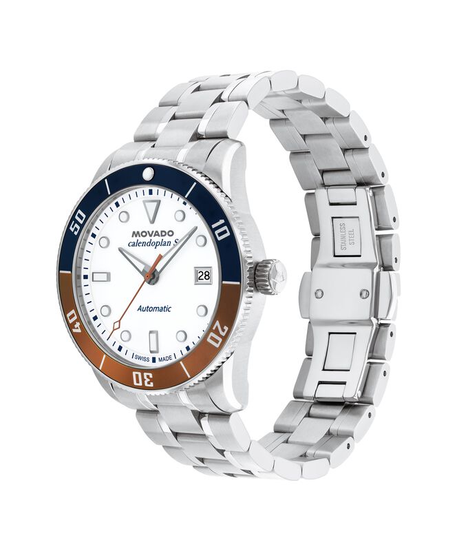 Movado Heritage Calendoplan S Automatic Watch White Lacquer Dial 3650222 image number null