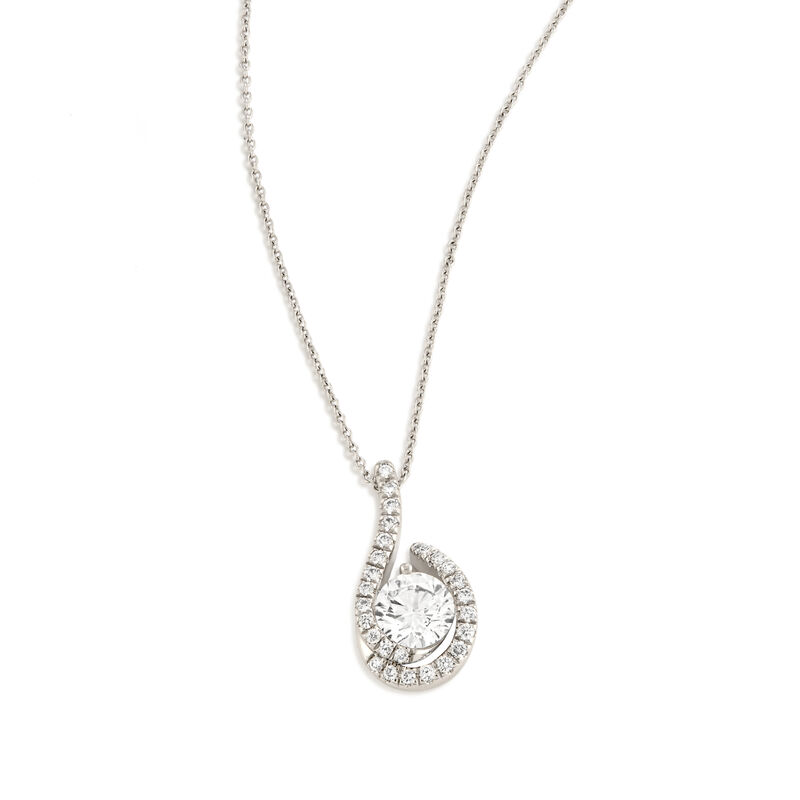 Lab Grown Diamond 1 1/4ctw. Pendant in 14k White Gold image number null
