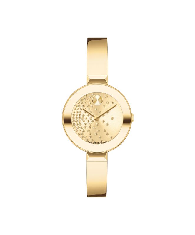 Movado Bold Ladies' Yellow Gold Tone Ion Plated Stainless Steel Bangle Watch 3601161 image number null