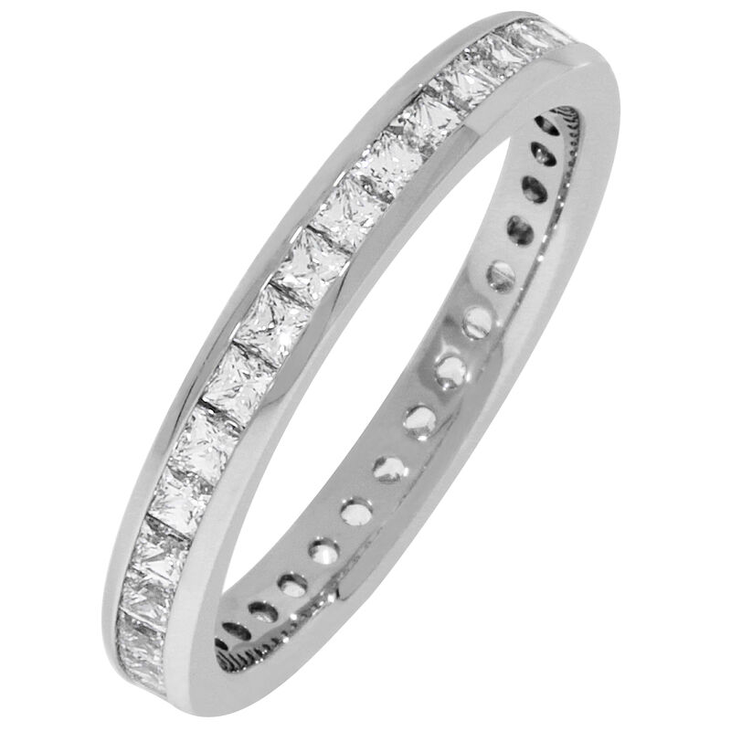 Princess Channel Set 1ctw. Eternity Band in 14K White Gold (GH, SI) image number null