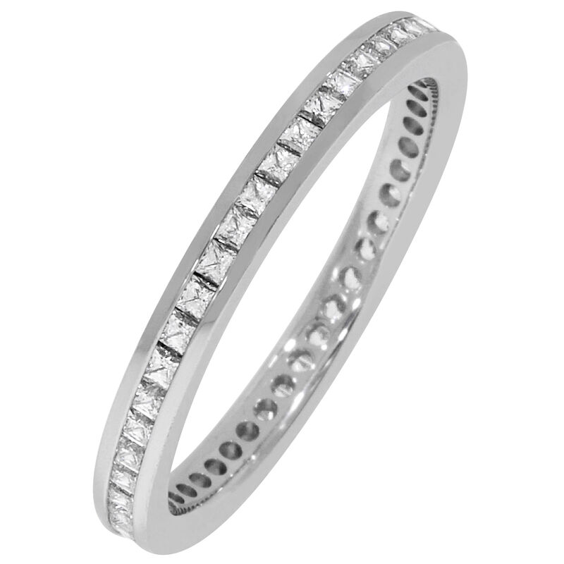 Princess Channel Set 1/2ctw. Eternity Band in 14K White Gold (GH, SI2) image number null