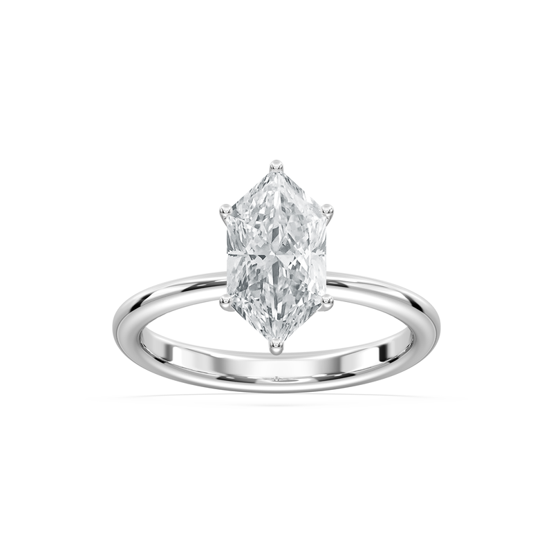 Duchess Marquise Lab Grown Diamond 1 1/2ctw. Solitaire Engagement Ring in 14k White Gold image number null