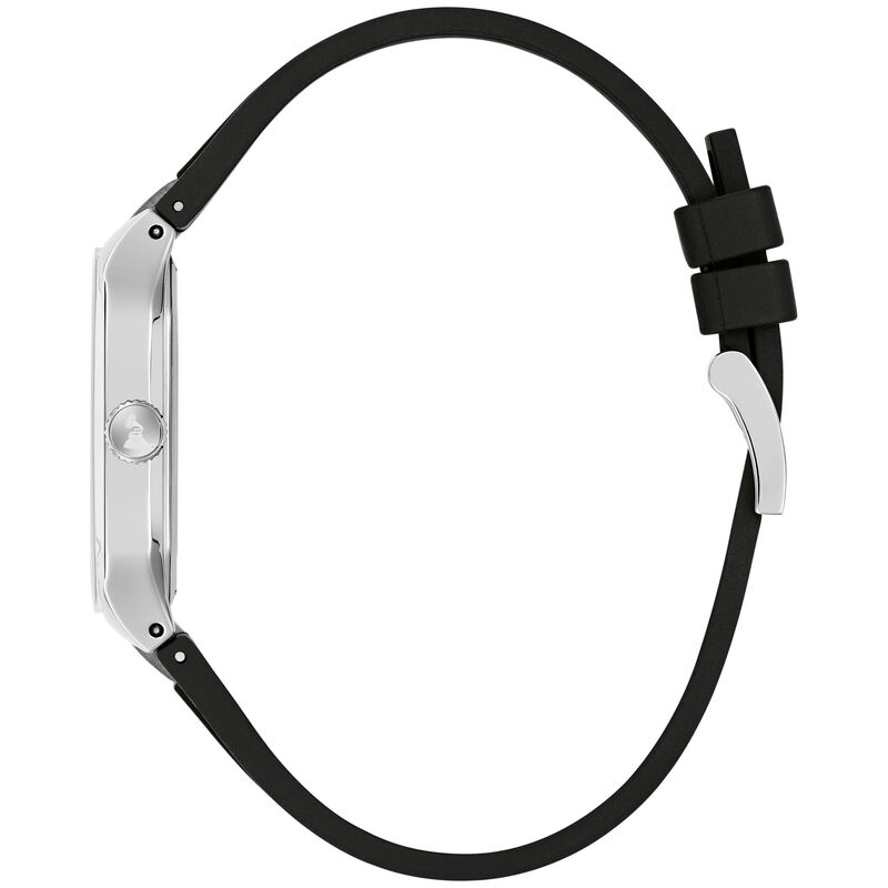 Bulova Latin GRAMMY Silver White Dial Rubber Strap Watch 96A335 image number null