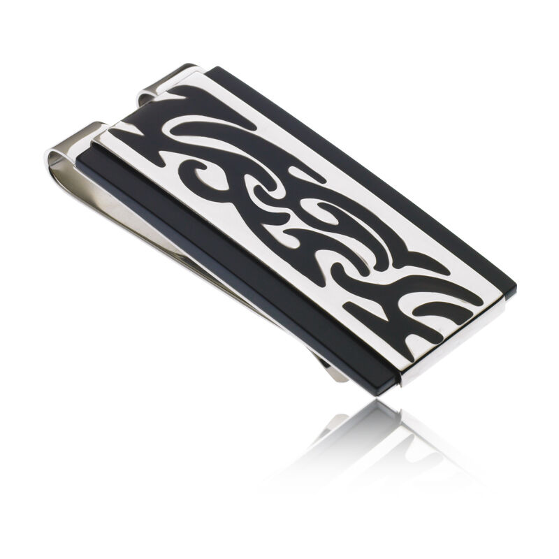 Tattoo Polish Design Money Clip in Stainless Steel image number null