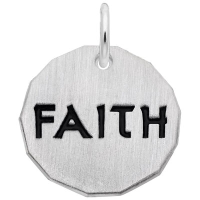 Faith Charm in Sterling Silver