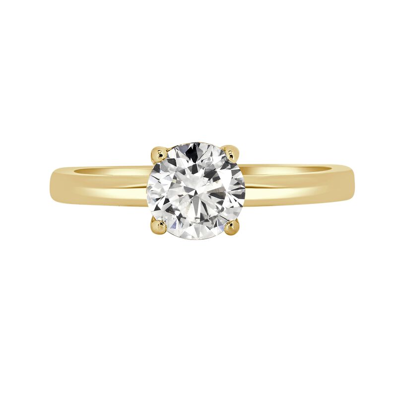 Brilliant-Cut Lab Grown 1 1/4ctw. EF VS Diamond Hidden Halo Solitaire Engagement Ring in 14k Yellow Gold image number null