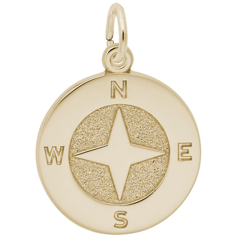 Compass Sterling Silver & Yellow Gold Plated Charm image number null