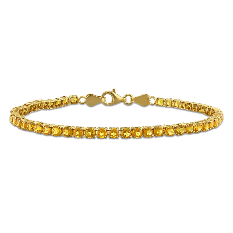 Madeira Citrine Tennis Bracelet in Gold Plated image number null