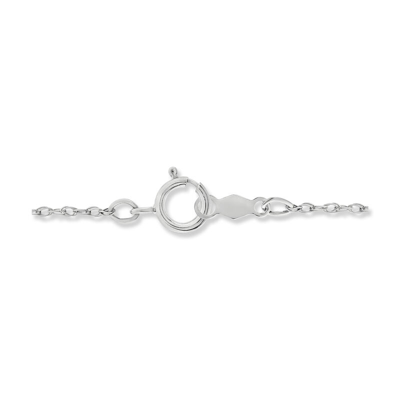 Diamond Dog Mom Necklace in 10k White Gold image number null