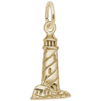 Lighthouse Charm in Gold Plated Sterling Silver