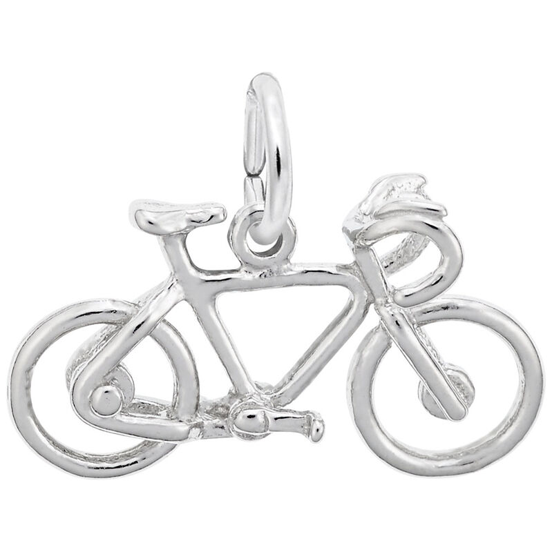 Bicycle Charm in 14K White Gold image number null