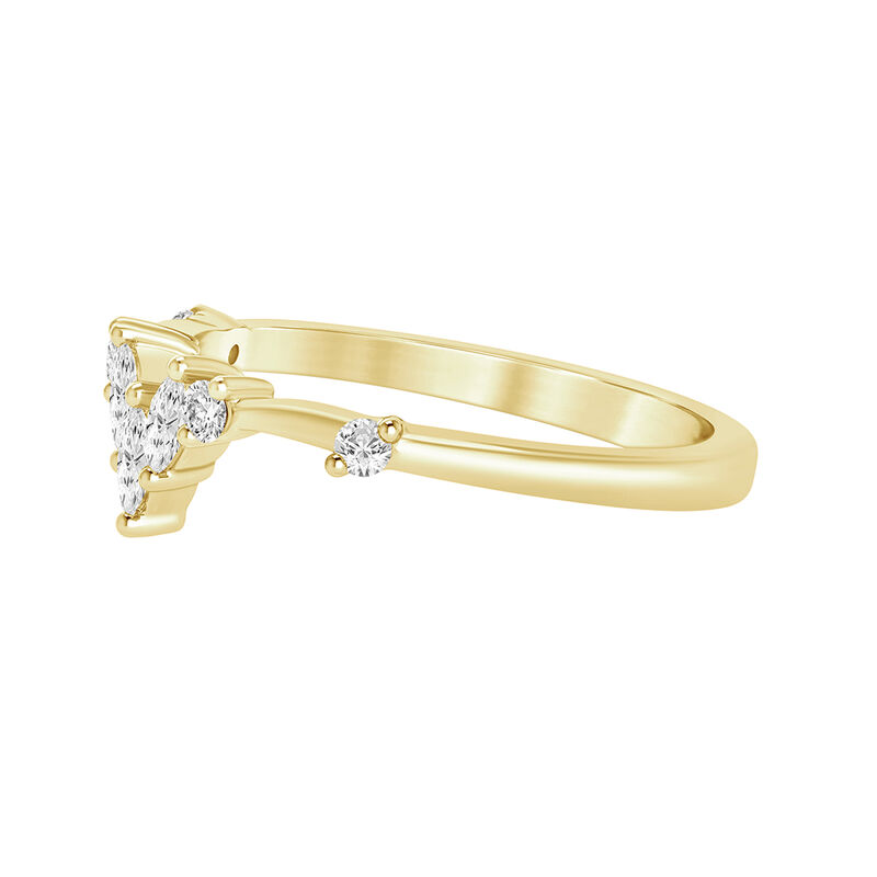 Lab Grown Diamond Marquise Contour & 14k Yellow Gold Anniversary Ring image number null