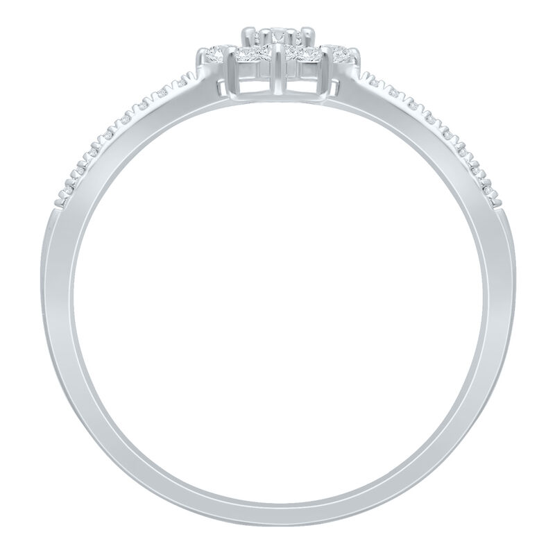 Brilliant-Cut .25ctw. Diamond Fashion Ring in 10k White Gold image number null