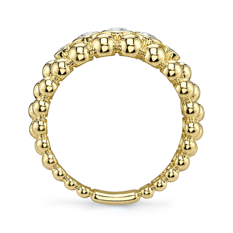 Shy Creation Diamond 1/3ctw. Three Row Bezel Fashion Ring in 14k Yellow Gold image number null