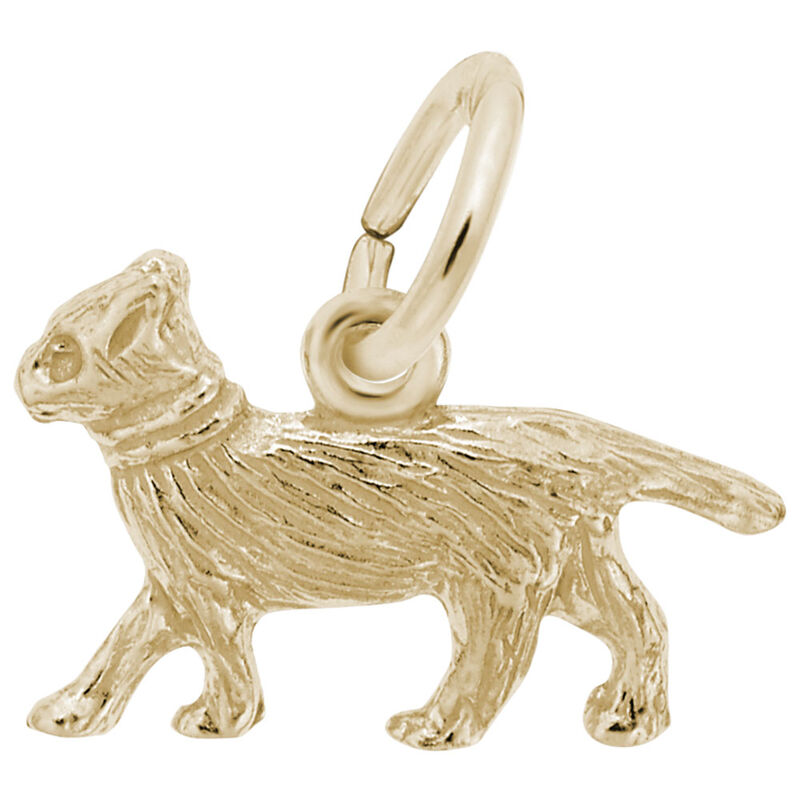 Cat Charm in 10k Yellow Gold image number null