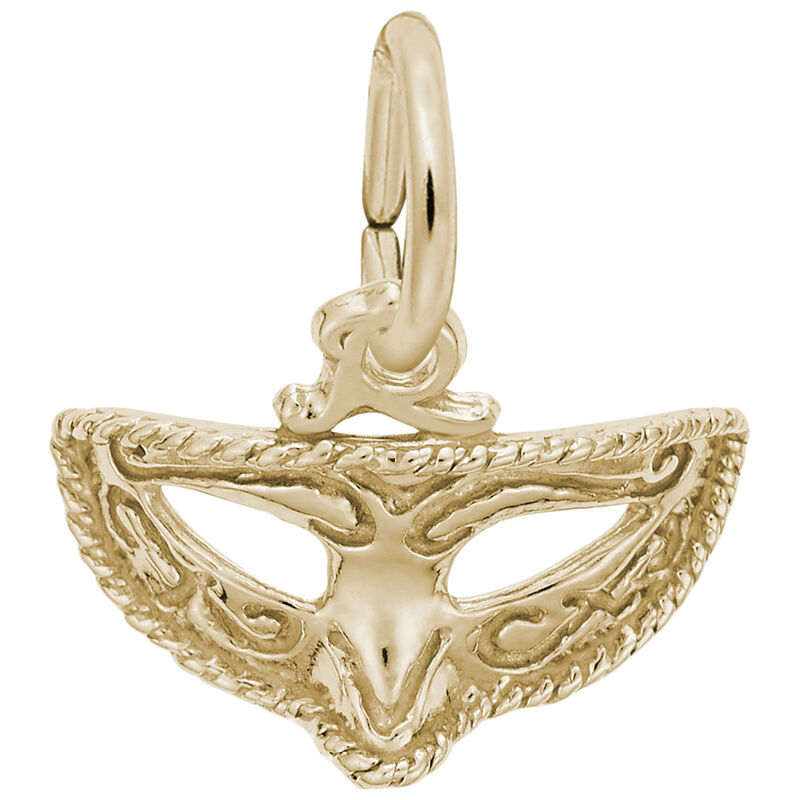 Mardi Gras Mask in 14K Yellow Gold image number null