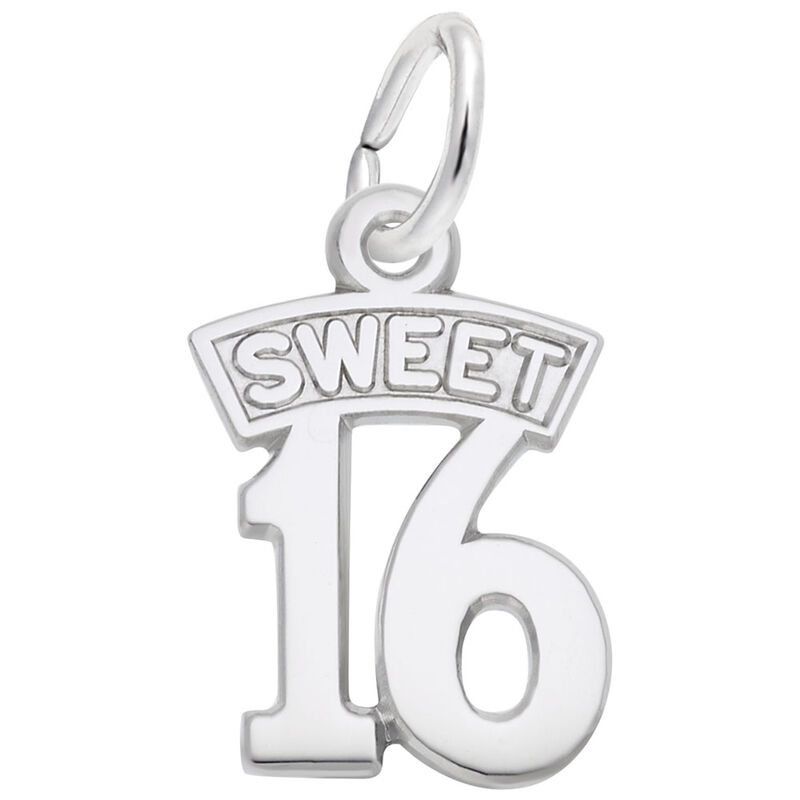  Sweet 16 Charm in Sterling Silver image number null
