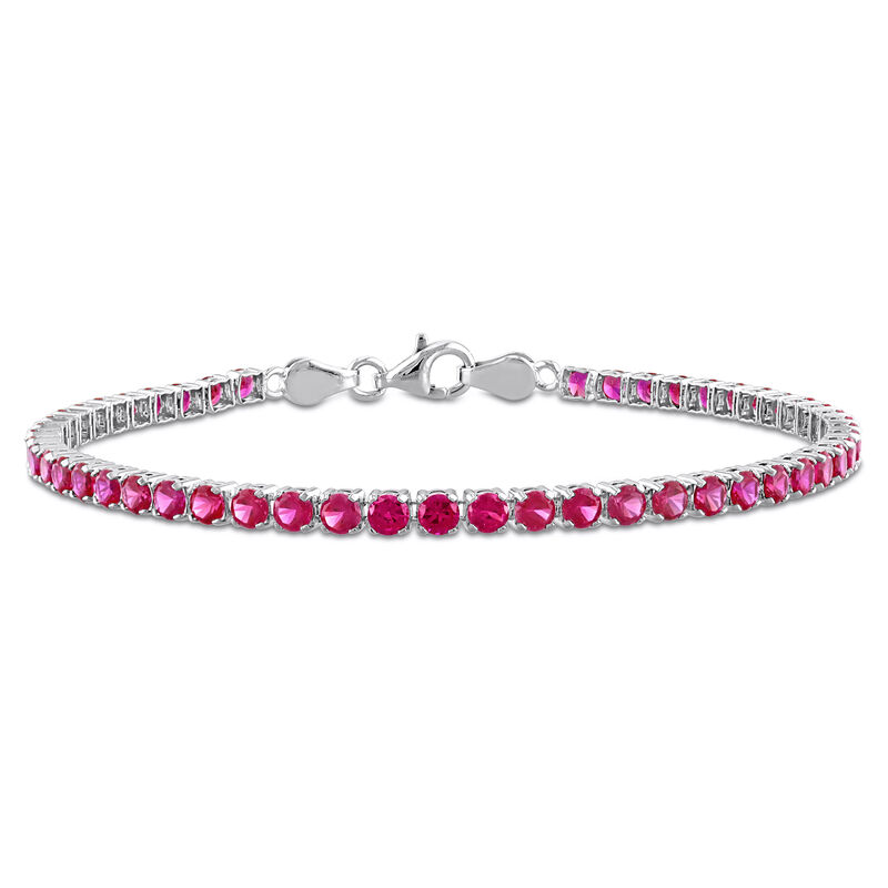 Created Ruby Bracelet in Sterling Silver image number null