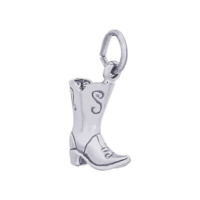 Cowboy Boot Sterling Silver Charm