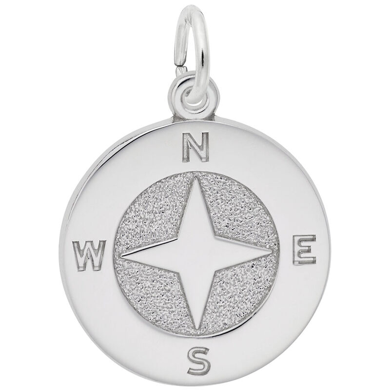 Compass Sterling Silver Charm image number null