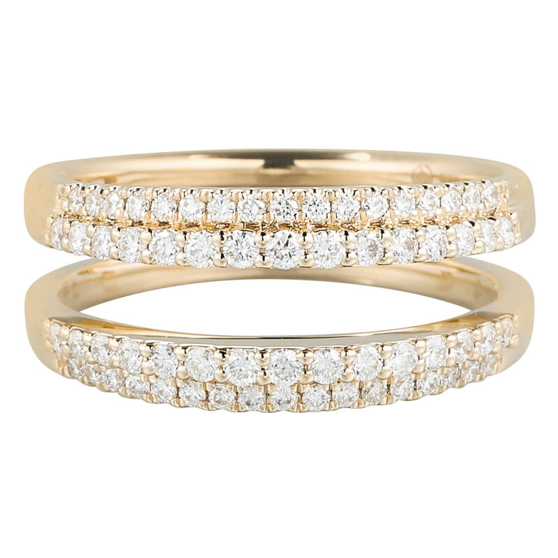 Brilliant-Cut 1/2ctw. Diamond Stacked Double Row Insert in 14k Yellow Gold image number null