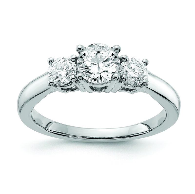 Lab Grown Diamond 2ctw. Three Stone Engagement Ring in 14k White Gold image number null