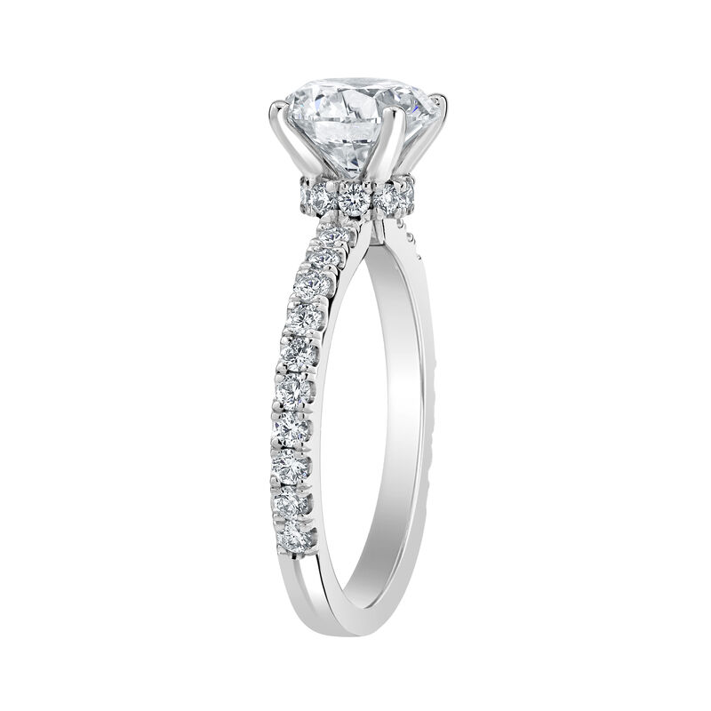 Brilliant-Cut Lab Grown 2.25ctw. Diamond Collar Engagement Ring in 14k White Gold image number null