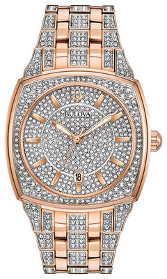 Bulova Men's Rose Goldtone Stainless Steel Phantom Watch 98B324