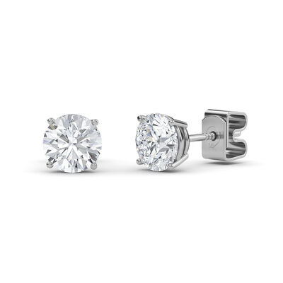 Brilliant-Cut 2ctw. Lab Grown Diamond Stud Earrings in 14k White Gold