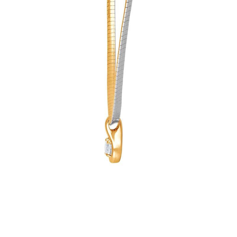 Lab Grown Diamond 1ctw. Omega Necklace in 18k Gold Vermeil image number null