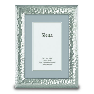 Silver-plated Hammered 5x7 Photo Frame