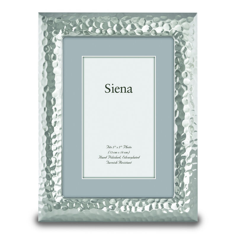 Silver-plated Hammered 5x7 Photo Frame image number null