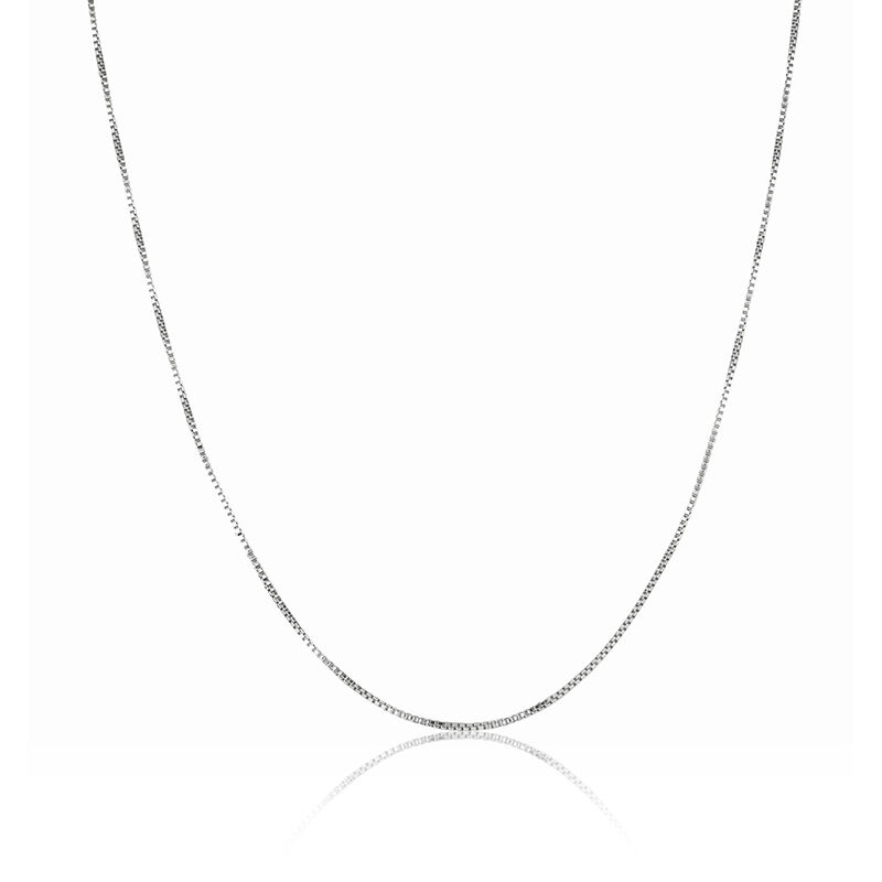 Sterling Silver 18" Light Box Chain image number null