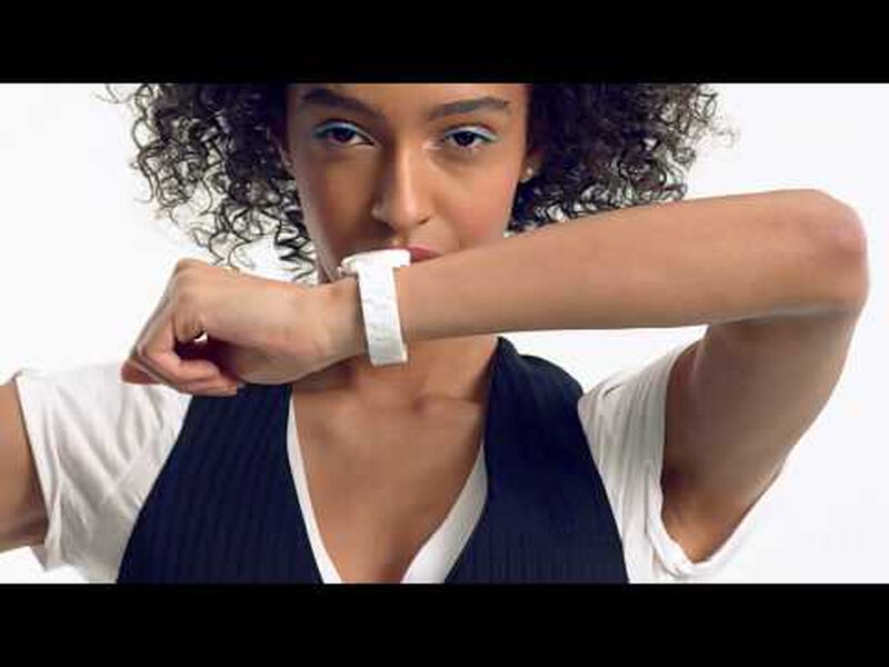 Movado BOLD Ladies’ Pink Ceramic Crystal Dial Bracelet Watch 3600536 image number null