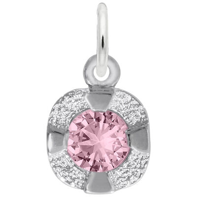 October Birthstone Petite Charm in Sterling Silver
