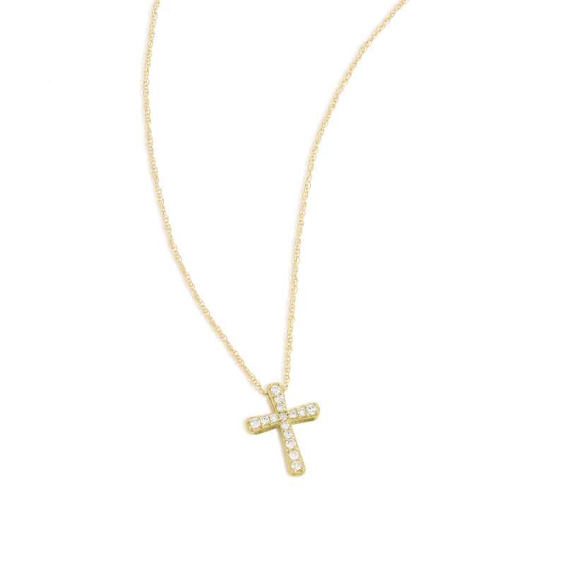 Diamond 1/10ctw. Cross Pendant in 10k Yellow Gold image number null