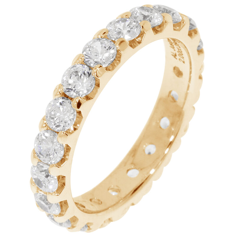 Round Prong Set 2ctw. Eternity Band in 14K Yellow Gold (GH, SI) image number null